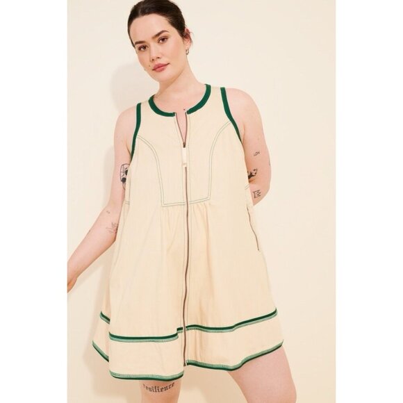 NWT Size 3X- Anthropologie zip-front denim mini dress NWT US$ 158 (100% Cotton) - Picture 4 of 16